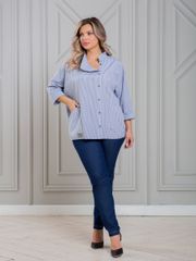 Блузка NOVITA арт. 1423 серая клетка