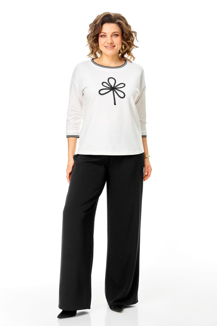 Блузки, туники Rumoda арт. 2261 дл. р. молочный-черный