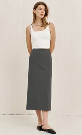Skirt LeNata 18473 seryj