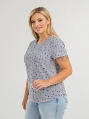 Bluzka NOVITA #1343 sinyaya poloska