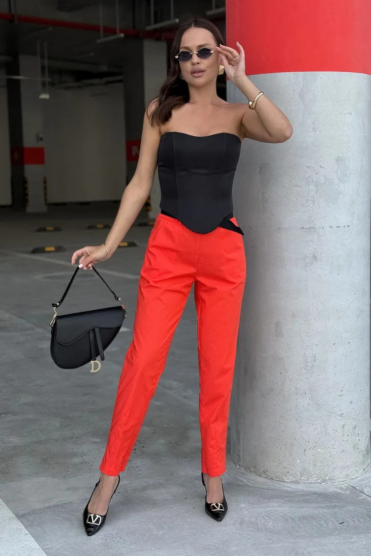 Trousers PRATA wear #S035 krasnyj