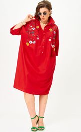 Платье SOVA 11318 красный