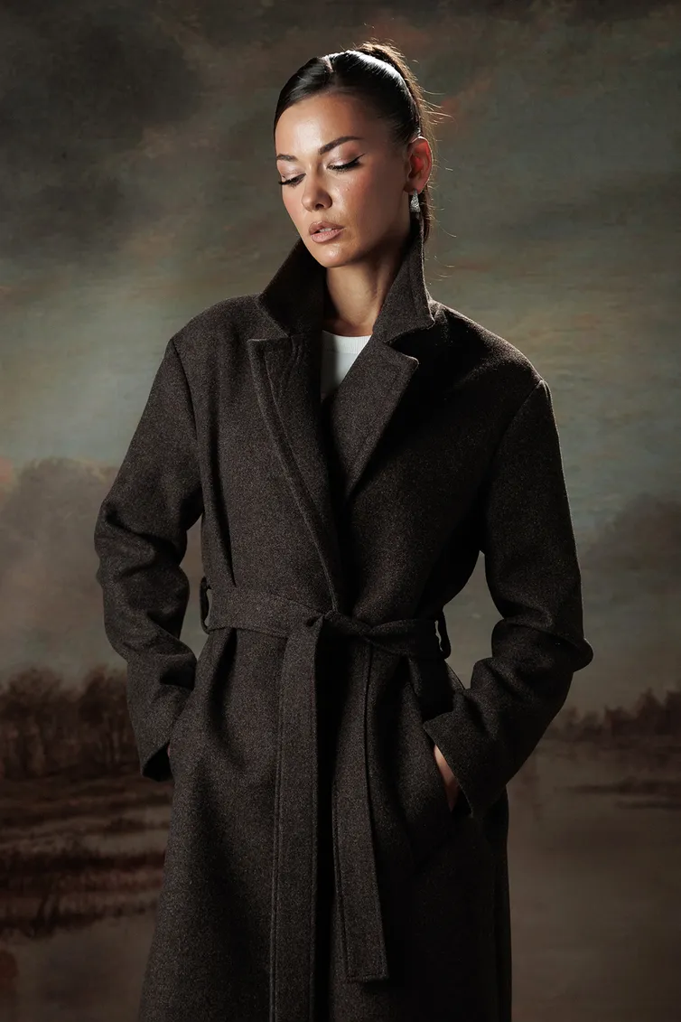 Coat Buter New #3476 korichnevyj