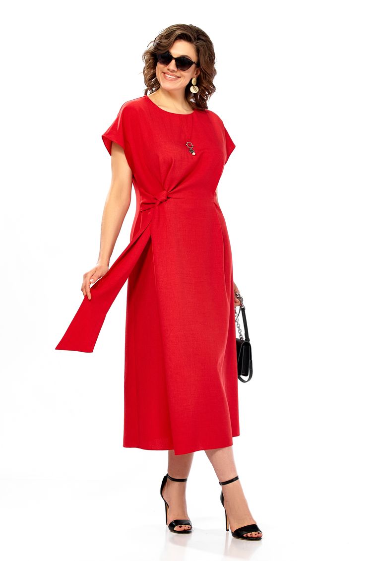 Dress Olga Style #S1019 krasnyj