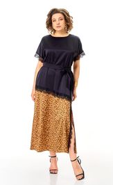 Платье Anastasia 1368 золото/черничный