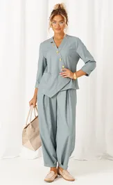 Suit Beautiful & Free 6507 sero-goluboj