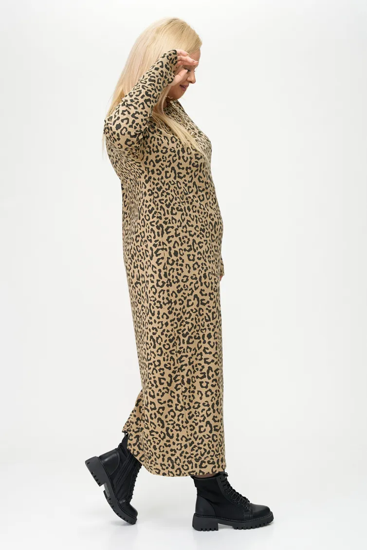 Sukienka SOVA #11201 leopard