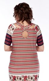 Dress Abbi 1035 ornament bordo