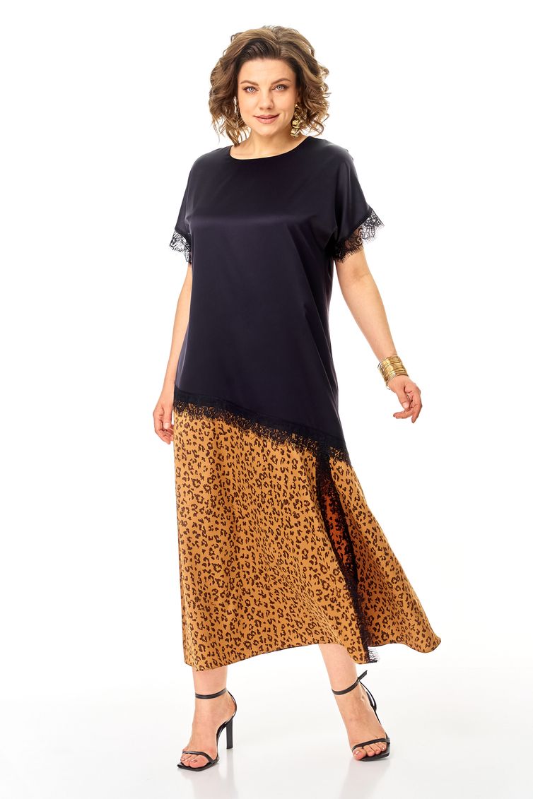 Платье Anastasia арт. 1368 золото/черничный