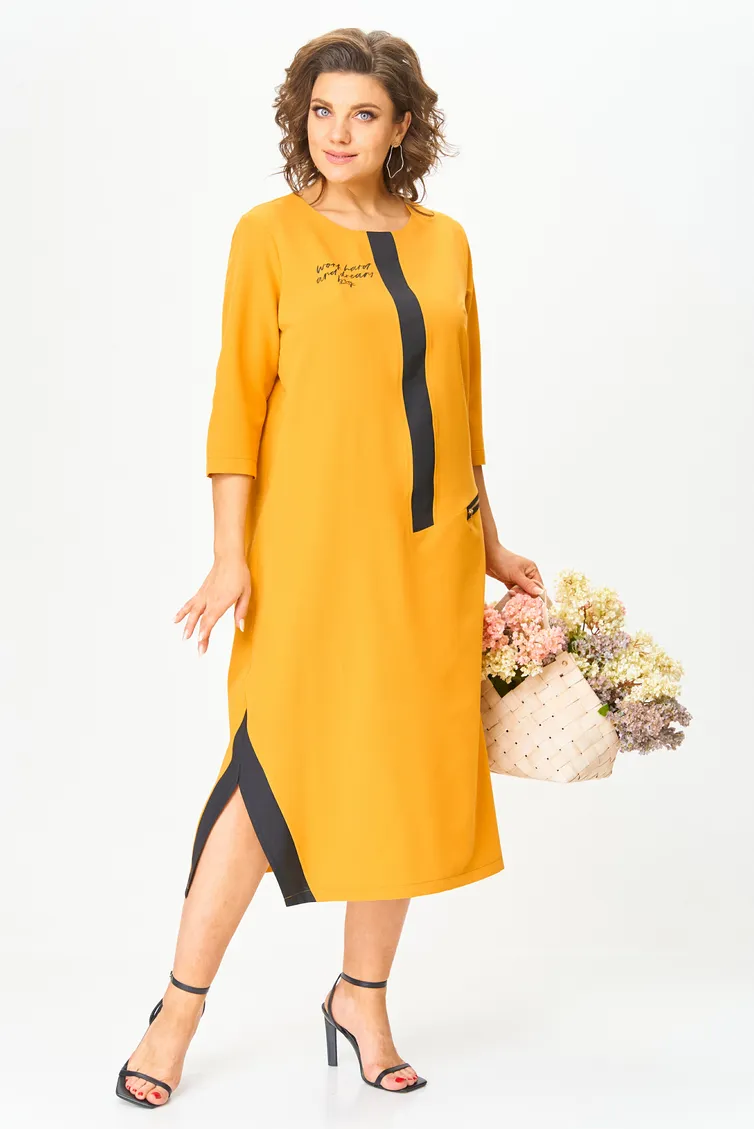 Sukienka Michel Chic #2073/1 gorchichnyj