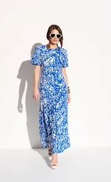 Dress Elletto Life 11141 belo-sinij