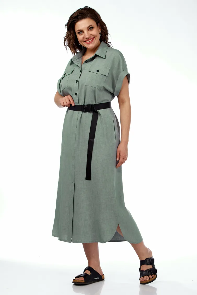 Платье Michel Chic арт. 993/1 олив = 993/2 т.олив