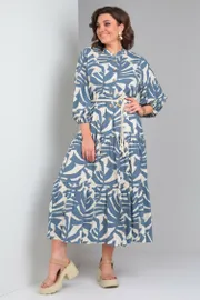 Sukienka Ladis Line #1433 monstera sinij