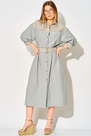 Sukienka LAIKONY #L-434 sero-goluboj