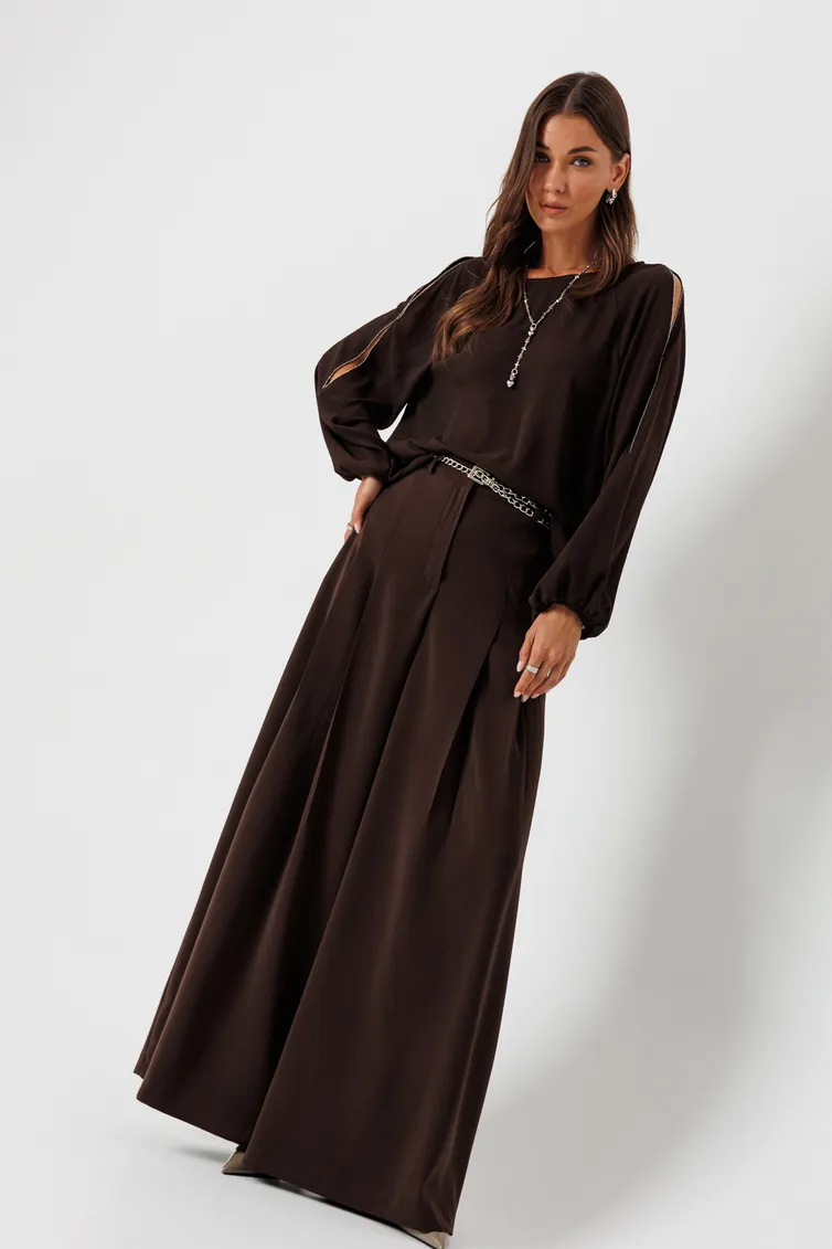 Blouse Lyushe #4451 shokolad