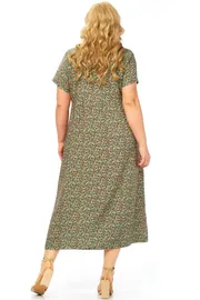 Dress LadyThreeStars #2682 myatnyj print
