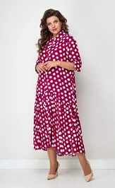 Dress Соломея Люкс 926/1 malinovyj