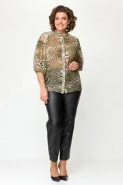 Bluzka Anastasia MAK #1114 zelyonyj leopard