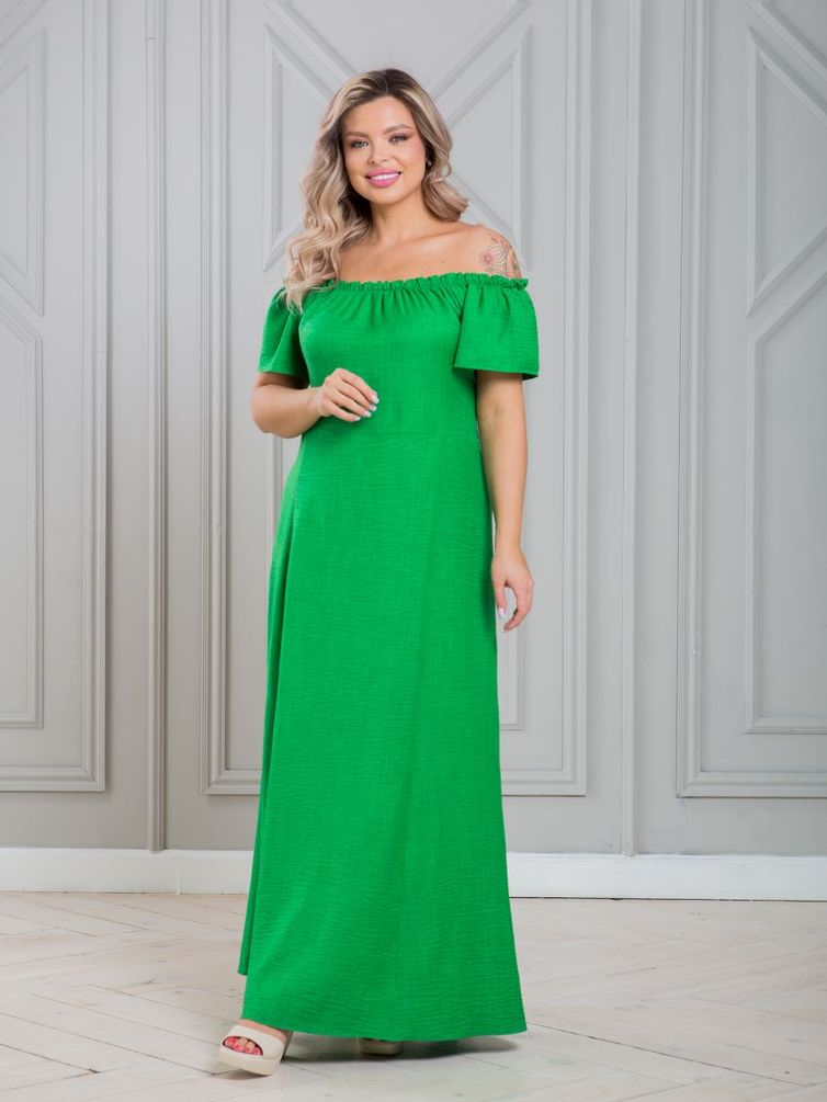 Dress NOVITA #1451 yarko-zelenyj