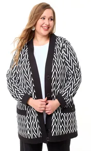 Sweter OVERYOU #121/1 belo- chern