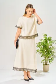 Костюм Ava fashion арт. М-196 молочный-шампанское