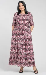 Sukienka FASHION CENTRE V-3961/Multikolor