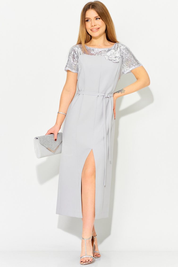 Платье LAIKONY арт. L-114 светло-серый