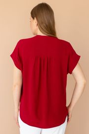 Blouse TOOK A LOOK & Angelika #MD-22-4 vinno-krasnyj