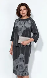 Garnitur Anastasia 1402 cherno-seryj