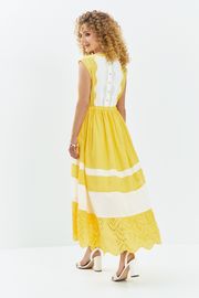 Dress Euromoda #712 zheltyj-belyj