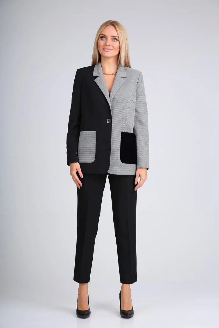 Zestaw Vilena-fashion #749 seryj+chernyj