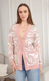 Sweter BONADI BS45 pudra-kapuchino