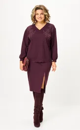 Garnitur Vilena-fashion 1169 burgundi