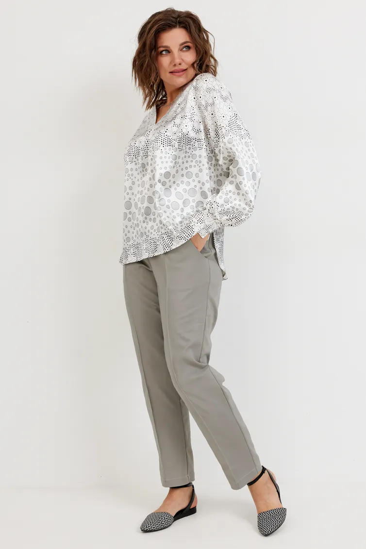 Bluzka BegiModa #4142 krugi na belom
