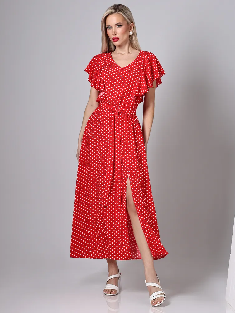 Sukienka DS Trend #P-4916 (S pricelom na leto, red)