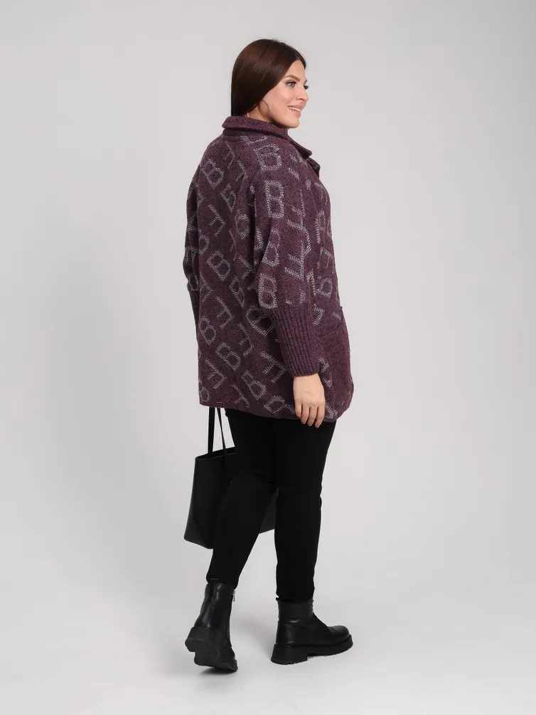 Żakiet BONADI #1631 poncho bordovyj