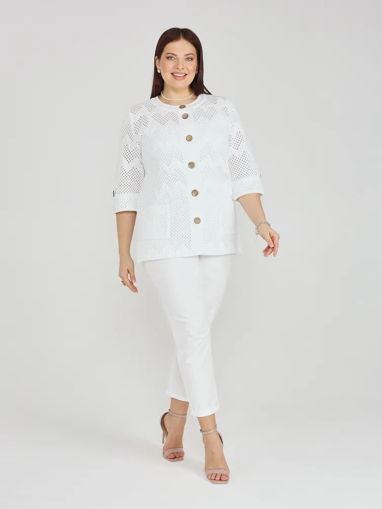 Sweter BONADI #2187 belyj