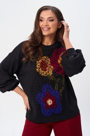 Джемпер GIZART арт. 15345 син бордо желт