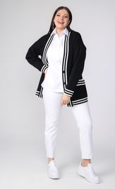 Кардиган BONADI 1884 черно-белый