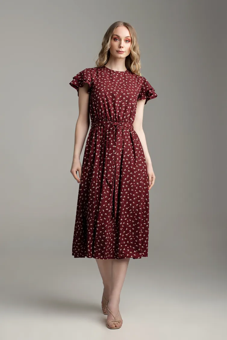 Dress MARIKA #421 bordo