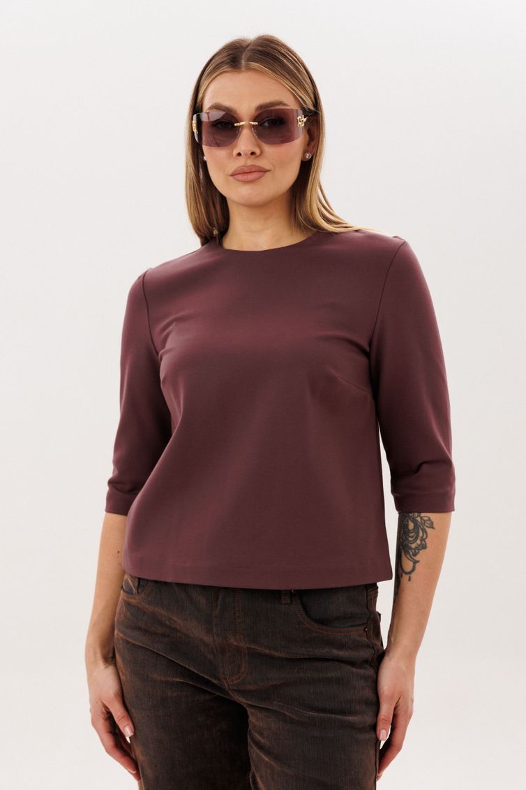 Блуза Anelli Laurel арт. 1824 махагон