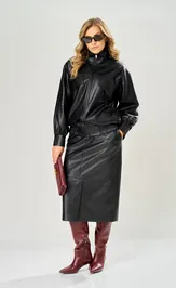 Kurtka Ava fashion M-230 chernyj