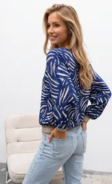 Blouse nika.pl 0204201 Emi-42 sinij zebra