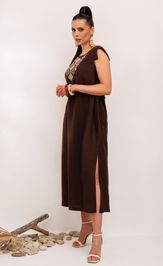 Sukienka Galean Style 894.2 korichnevyj