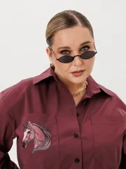 Рубашка Ava fashion арт. М-167 бордовый