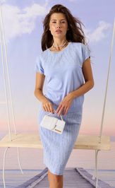 Джемпер Barbara Geratti С4875BG голубой/зелёный