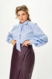 Bluzka SOVA #11352 golubaya poloska