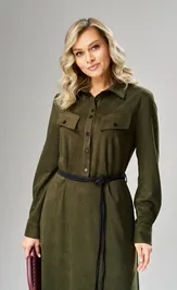 Dress Ava fashion M-239 xaki
