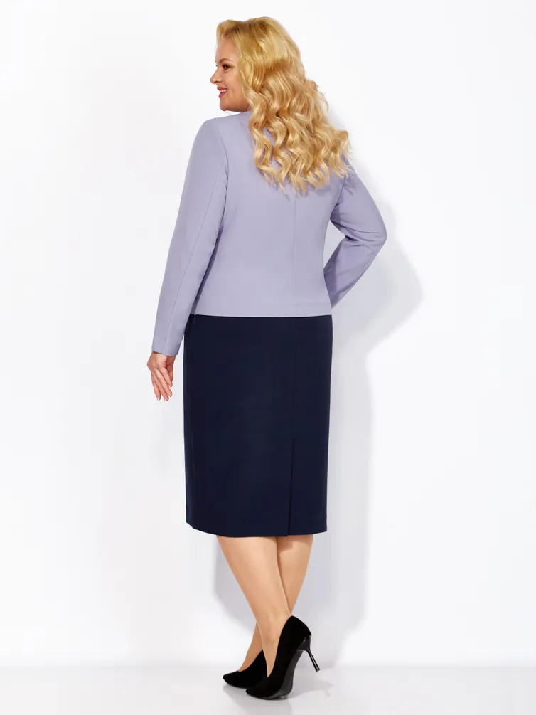 Sukienka Linia L #B-2093 sirenevyj-temno-sin