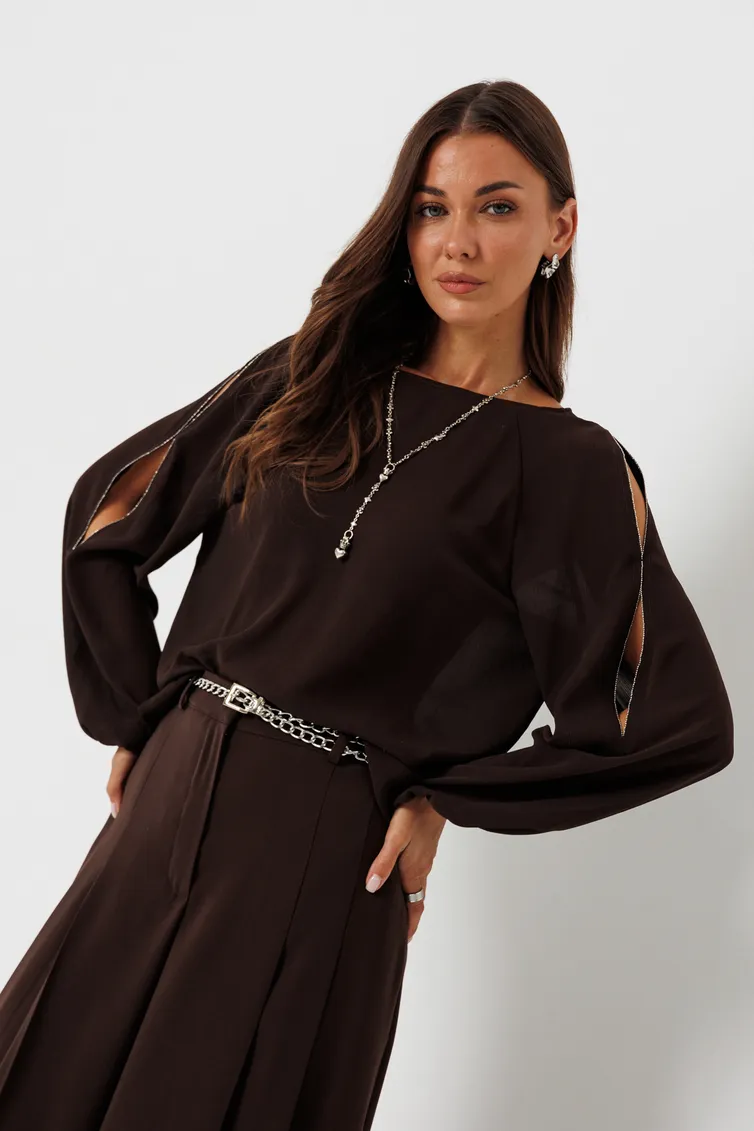 Blouse Lyushe #4451 shokolad